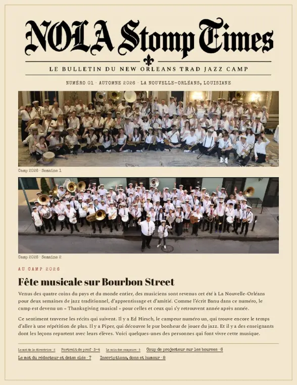 NOLA Stomp Times   Numéro 1 – Automne 2026